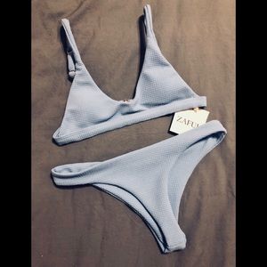 Zaful Baby Blue Bikini
